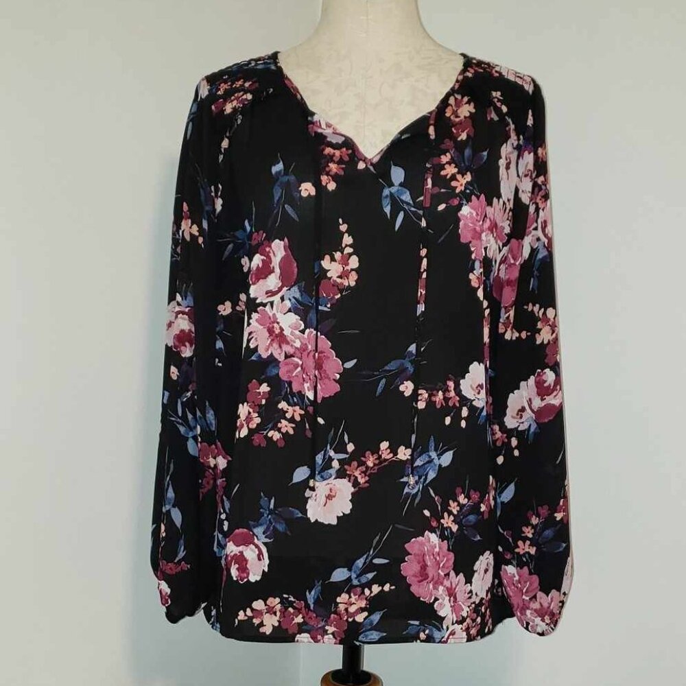 Apt. 9 Sheer V-Neck Blouse Size X-Large